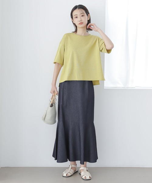 LAKOLE（ラコレ）の「12GロールディテールニットTEE / 278628（ニット/セーター・レディース・ライトブルー/グリーン/サンドグレー/ブラック・SMALL/MEDIUM）」の6枚目の写真