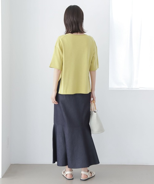 LAKOLE（ラコレ）の「12GロールディテールニットTEE / 278628（ニット/セーター・レディース・ライトブルー/グリーン/サンドグレー/ブラック・SMALL/MEDIUM）」の8枚目の写真