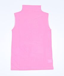 シアーフライスボトルネックノースリーブトップス