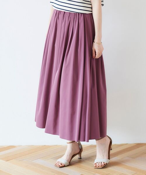 le.coeur blanc（ルクールブラン）の「リバーシブルタフタギャザースカート（スカート・レディース・ダークグリーン/モカ/ピンク系その他・38/36）」の10枚目の写真