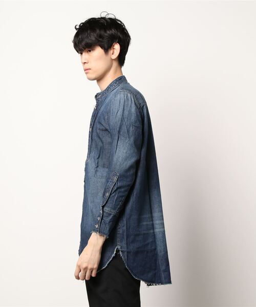 Rinajour（リナジュール）の「Rinajour(リナジュール) MEN'S デニムブザムシャツ（シャツ/ブラウス・メンズ・インディゴブルー/ライトインディゴブルー・SMALL/MEDIUM/LARGE/X-LARGE）」の12枚目の写真