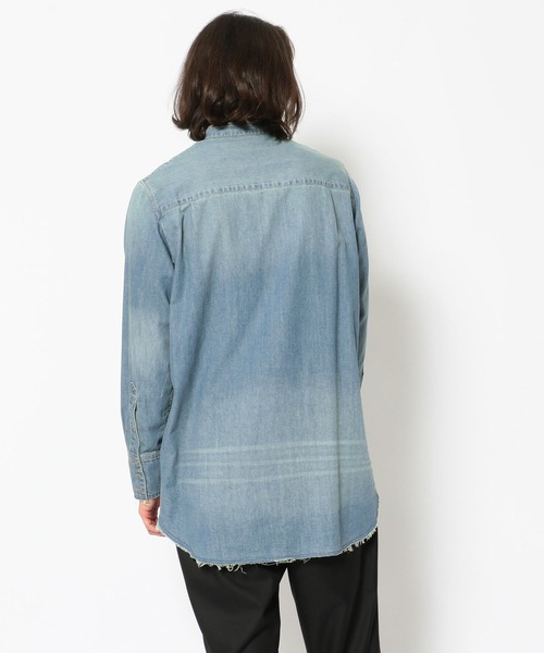 Rinajour（リナジュール）の「Rinajour(リナジュール) MEN'S デニムブザムシャツ（シャツ/ブラウス・メンズ・インディゴブルー/ライトインディゴブルー・SMALL/MEDIUM/LARGE/X-LARGE）」の4枚目の写真