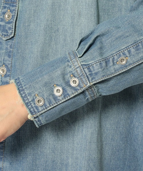 Rinajour（リナジュール）の「Rinajour(リナジュール) MEN'S デニムブザムシャツ（シャツ/ブラウス・メンズ・インディゴブルー/ライトインディゴブルー・SMALL/MEDIUM/LARGE/X-LARGE）」の8枚目の写真