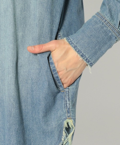 Rinajour（リナジュール）の「Rinajour(リナジュール) MEN'S デニムブザムシャツ（シャツ/ブラウス・メンズ・インディゴブルー/ライトインディゴブルー・SMALL/MEDIUM/LARGE/X-LARGE）」の9枚目の写真