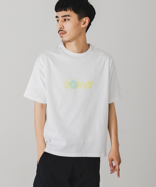URBAN RESEARCH DOORS（アーバンリサーチドアーズ）の「DONUT プリントTシャツ（Tシャツ/カットソー・メンズ・ブラック/ホワイト・LARGE/MEDIUM）」の9枚目の写真