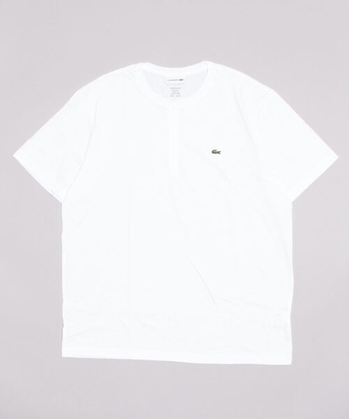 セール ラコステ ヘンリーネック Lacoste ラコステ Henley Jersey 半袖tシャツ Tシャツ カットソー Tシャツ