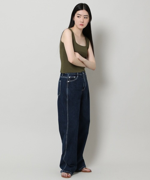 ALAND(エーランド)の「3.3Field Trip/NECK KNIT TANK 2299880(タンクトップ・レディース・ブラック/カーキ/ライトベージュ・FREE)」の7枚目の写真