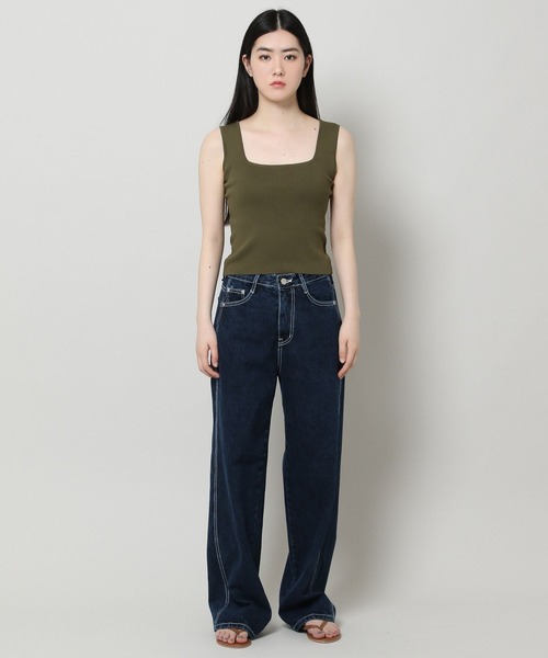 ALAND(エーランド)の「3.3Field Trip/NECK KNIT TANK 2299880(タンクトップ・レディース・ブラック/カーキ/ライトベージュ・FREE)」の13枚目の写真