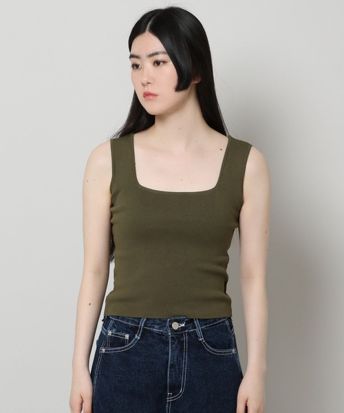 ALAND(エーランド)の「3.3Field Trip/NECK KNIT TANK 2299880(タンクトップ・レディース・ブラック/カーキ/ライトベージュ・FREE)」の18枚目の写真