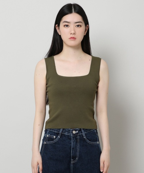 ALAND(エーランド)の「3.3Field Trip/NECK KNIT TANK 2299880(タンクトップ・レディース・ブラック/カーキ/ライトベージュ・FREE)」の10枚目の写真