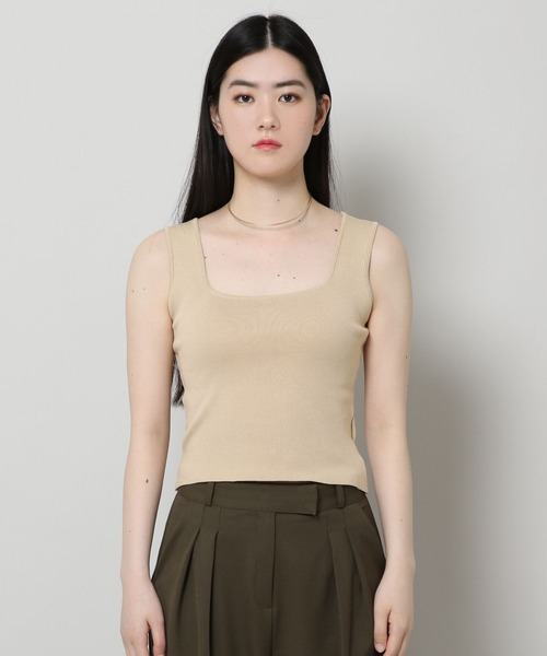ALAND(エーランド)の「3.3Field Trip/NECK KNIT TANK 2299880(タンクトップ・レディース・ブラック/カーキ/ライトベージュ・FREE)」の11枚目の写真