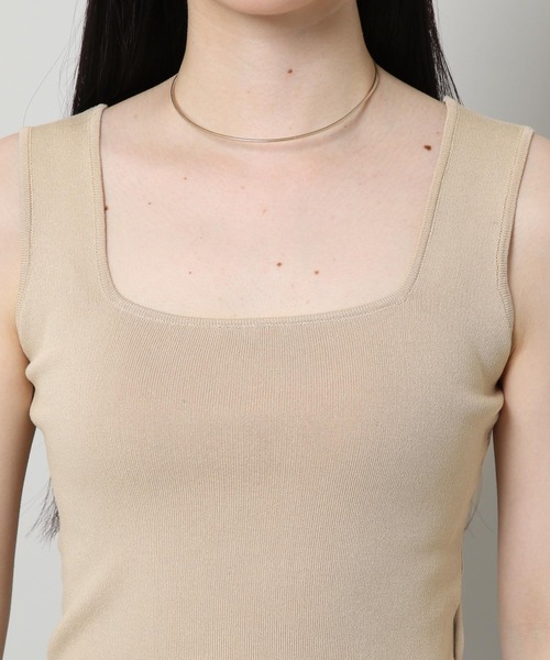 ALAND(エーランド)の「3.3Field Trip/NECK KNIT TANK 2299880(タンクトップ・レディース・ブラック/カーキ/ライトベージュ・FREE)」の9枚目の写真