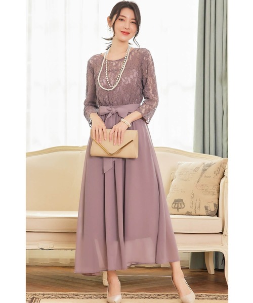 【セール】ドレス 結婚式 ロングドレス ドレスワンピース パーティー ロング 結婚式 パーティー 長袖 ロング丈 結婚式 披露宴 二次会 レース 二次会 ドレス お呼ばれ（ドレス）｜Cinderella（シンデレラ）