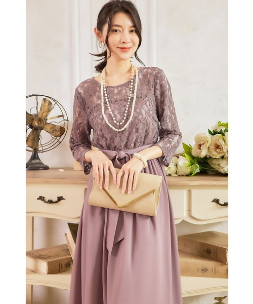 【セール】ドレス 結婚式 ロングドレス ドレスワンピース パーティー ロング 結婚式 パーティー 長袖 ロング丈 結婚式 披露宴 二次会 レース 二次会 ドレス お呼ばれ（ドレス）｜Cinderella（シンデレラ）