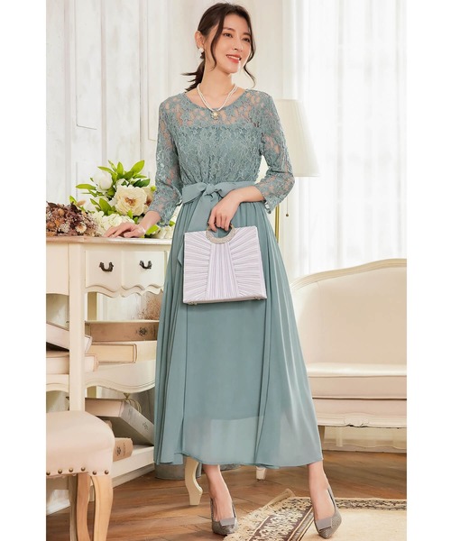 【セール】ドレス 結婚式 ロングドレス ドレスワンピース パーティー ロング 結婚式 パーティー 長袖 ロング丈 結婚式 披露宴 二次会 レース 二次会 ドレス お呼ばれ（ドレス）｜Cinderella（シンデレラ）