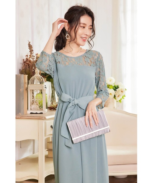 【セール】ドレス 結婚式 ロングドレス ドレスワンピース パーティー ロング 結婚式 パーティー 長袖 ロング丈 結婚式 披露宴 二次会 レース 二次会 ドレス お呼ばれ（ドレス）｜Cinderella（シンデレラ）