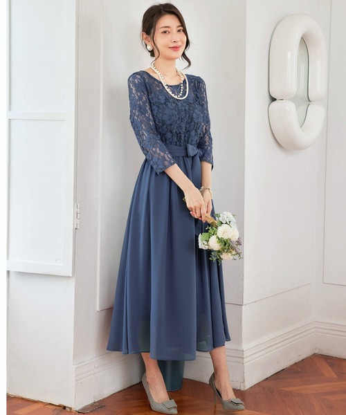 【セール】ドレス 結婚式 ロングドレス ドレスワンピース パーティー ロング 結婚式 パーティー 長袖 ロング丈 結婚式 披露宴 二次会 レース 二次会 ドレス お呼ばれ（ドレス）｜Cinderella（シンデレラ）