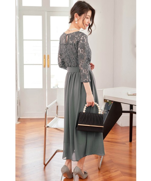 【セール】ドレス 結婚式 ロングドレス ドレスワンピース パーティー ロング 結婚式 パーティー 長袖 ロング丈 結婚式 披露宴 二次会 レース 二次会 ドレス お呼ばれ（ドレス）｜Cinderella（シンデレラ）