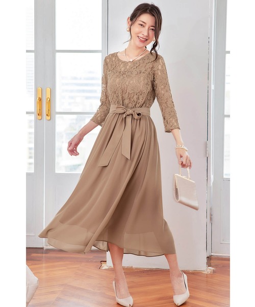 【セール】ドレス 結婚式 ロングドレス ドレスワンピース パーティー ロング 結婚式 パーティー 長袖 ロング丈 結婚式 披露宴 二次会 レース 二次会 ドレス お呼ばれ（ドレス）｜Cinderella（シンデレラ）