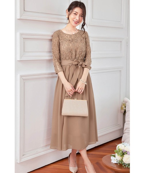 【セール】ドレス 結婚式 ロングドレス ドレスワンピース パーティー ロング 結婚式 パーティー 長袖 ロング丈 結婚式 披露宴 二次会 レース 二次会 ドレス お呼ばれ（ドレス）｜Cinderella（シンデレラ）