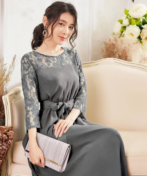 【セール】ドレス 結婚式 ロングドレス ドレスワンピース パーティー ロング 結婚式 パーティー 長袖 ロング丈 結婚式 披露宴 二次会 レース 二次会 ドレス お呼ばれ（ドレス）｜Cinderella（シンデレラ）