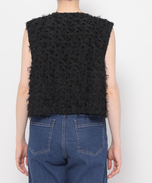 LEPSIM（レプシィム）の「デザインショートジレ　352449（ベスト・レディース・ブラック/グレイッシュベージュ・FREE）」の7枚目の写真