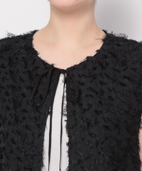 LEPSIM（レプシィム）の「デザインショートジレ　352449（ベスト・レディース・ブラック/グレイッシュベージュ・FREE）」の8枚目の写真