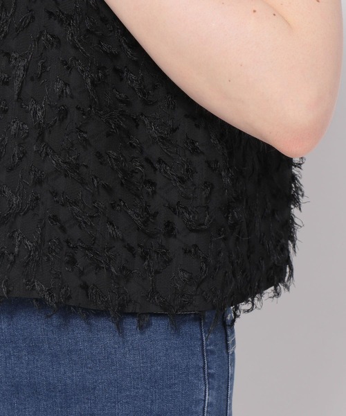 LEPSIM（レプシィム）の「デザインショートジレ　352449（ベスト・レディース・ブラック/グレイッシュベージュ・FREE）」の11枚目の写真