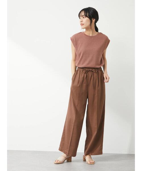 Green　Parks（グリーンパークス）の「ミジンボーダーノースリーブプルオーバー（Tシャツ/カットソー・レディース・ネイビー/オレンジ/ブルー・FREE）」の14枚目の写真