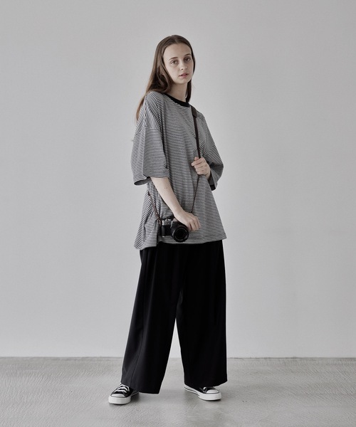 remer（リメール）の「loose basic border Tee / ルーズベーシックボーダーT（Tシャツ/カットソー・メンズ・ブラック/グレー・SMALL/MEDIUM/LARGE）」の12枚目の写真