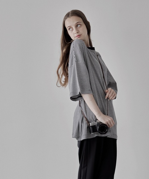 remer（リメール）の「loose basic border Tee / ルーズベーシックボーダーT（Tシャツ/カットソー・メンズ・ブラック/グレー・SMALL/MEDIUM/LARGE）」の19枚目の写真