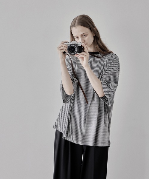 remer（リメール）の「loose basic border Tee / ルーズベーシックボーダーT（Tシャツ/カットソー・メンズ・ブラック/グレー・SMALL/MEDIUM/LARGE）」の22枚目の写真