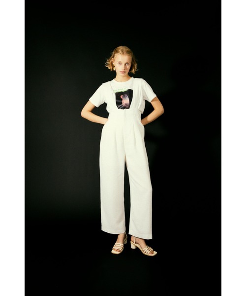 サロペット・オーバーオール・オールインワン BLACK BY MOUSSYwide silhouette jump suit MOUSSY オールインワン FRONT ZIP FIT サロペット レディース