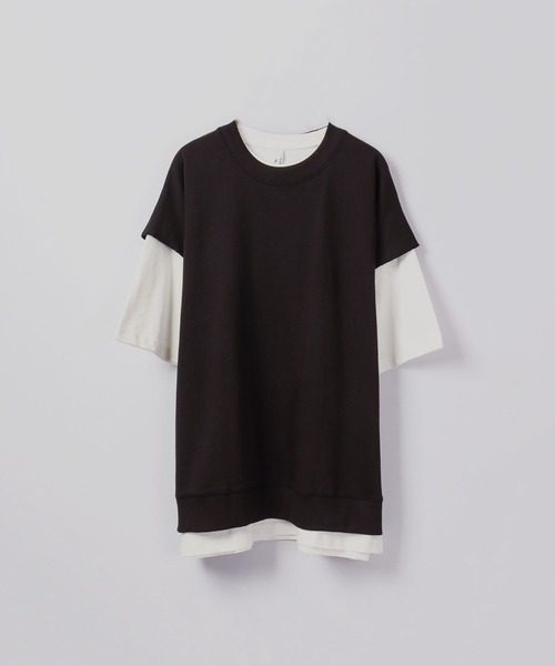 FUNALIVE(ファンアライブ)の「裏毛ベスト×天竺SSアンサンブル(Tシャツ/カットソー・メンズ・ブラック/サックスブルー/グリーン/グレイッシュベージュ・XL/L/M)」の1枚目の写真