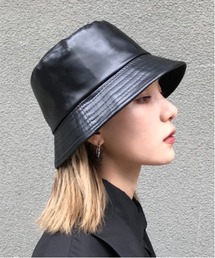 gossip！ロサンゼルス（ゴシップロサンゼルス）の「合成皮革  バケットハット（ハット・レディース）」
