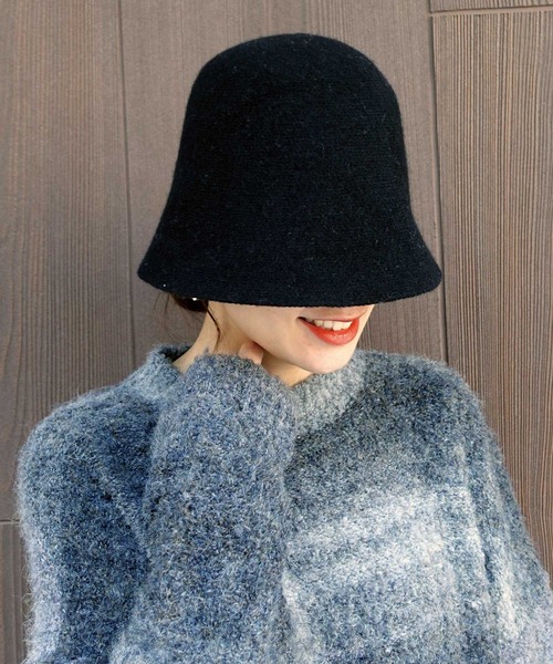 CORNERS(コーナーズ)の「ウールライクバケットハット(ハット・レディース・ブラック/ブラウン/グレー/モカ・FREE)」の1枚目の写真