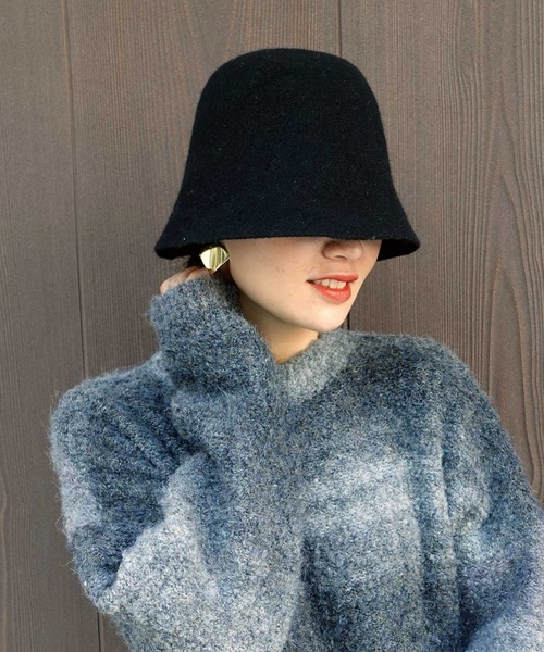 CORNERS(コーナーズ)の「ウールライクバケットハット(ハット・レディース・ブラック/ブラウン/グレー/モカ・FREE)」の7枚目の写真