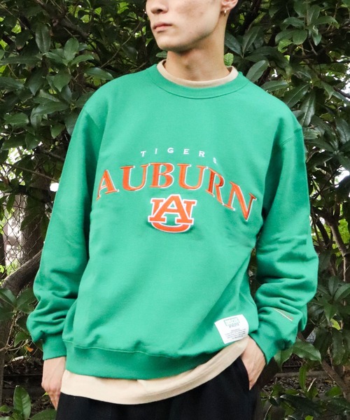 DISCUS(ディスカス)の「【WEB限定】DISCUS AUBURNカレッジスウェット *(スウェット・メンズ・グリーン/杢グレー・M/L)」の1枚目の写真