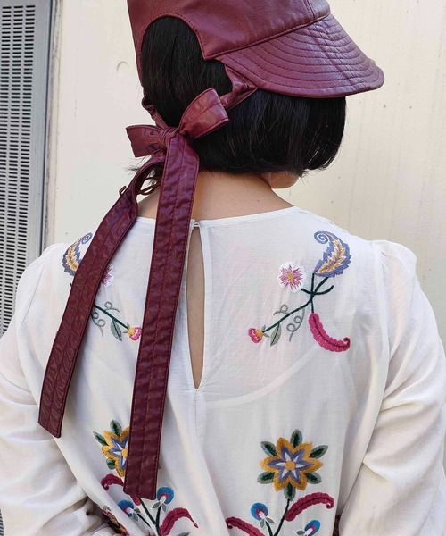 Casselini（キャセリーニ）の「Casselini(キャセリーニ)ボンネットHAT（ハット・レディース・ブラック/ブラウン/ボルドー・FREE）」の16枚目の写真