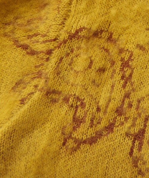 WHO'S WHO gallery（フーズフーギャラリー）の「【KOOKY'N/クーキー】アルパカ混モヘアライクペイズリーカーディガン（カーディガン/ボレロ・メンズ・ブラウン/マスタード・FREE）」の7枚目の写真