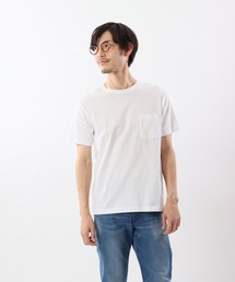【Hanes/ヘインズ】メンズ プレミアムジャパンフィット ポケットTシャツ