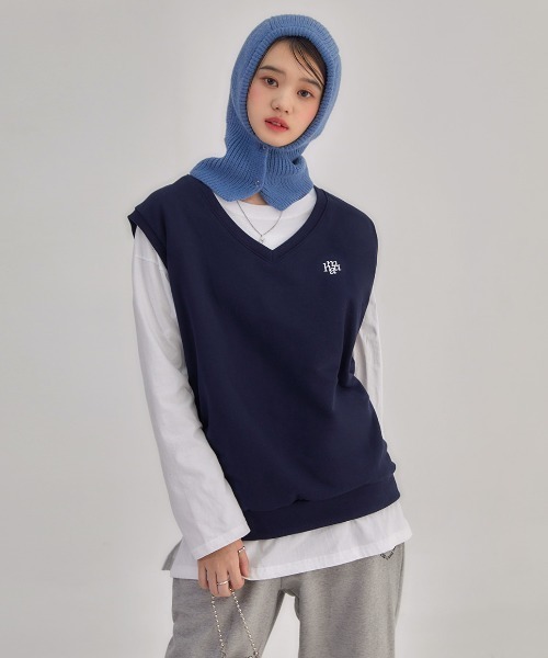 muahmuah(ムーアムーア)の「A'GEM/9 × .kom『muah muah/ムーアムーア』MUAH LOOSE FIT SWEAT VEST/ルーズシルエット スウェット素材ベスト(ベスト・レディース・ブラック/ネイビー/グレー・FREE)」の20枚目の写真