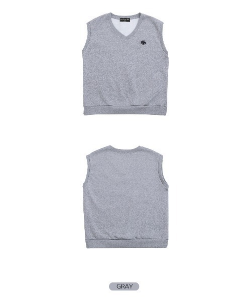 muahmuah(ムーアムーア)の「A'GEM/9 × .kom『muah muah/ムーアムーア』MUAH LOOSE FIT SWEAT VEST/ルーズシルエット スウェット素材ベスト(ベスト・レディース・ブラック/ネイビー/グレー・FREE)」の5枚目の写真