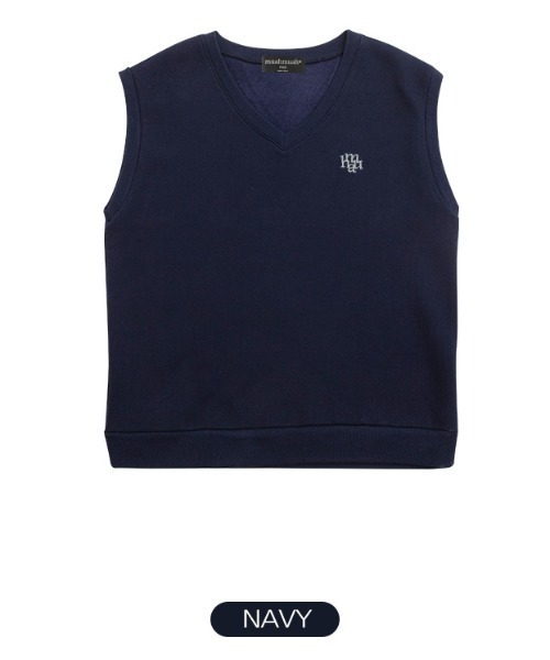 muahmuah(ムーアムーア)の「A'GEM/9 × .kom『muah muah/ムーアムーア』MUAH LOOSE FIT SWEAT VEST/ルーズシルエット スウェット素材ベスト(ベスト・レディース・ブラック/ネイビー/グレー・FREE)」の9枚目の写真
