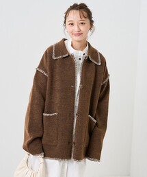 FREAK'S STORE | ブランケットステッチニットジャケット(その他アウター)