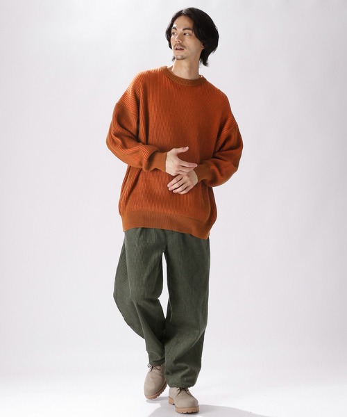 niko and（ニコアンド）の「タック入り畦ニットプルオーバー