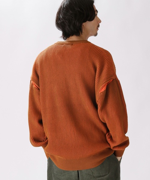 niko and（ニコアンド）の「タック入り畦ニットプルオーバー