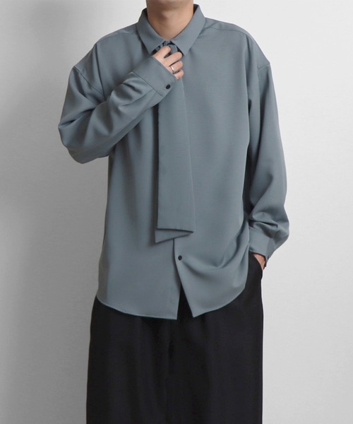 Confirm(コンファーム)の「2WAY ネクタイ付きシャツ【Confirm】(シャツ/ブラウス・メンズ・ホワイト/チャコールグレー/ブラック/ミント・M/L)」の19枚目の写真