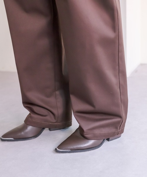 mystic（ミスティック）の「Dickies×mystic タックワイドパンツ（その他パンツ・レディース・ベージュ/ブラウン・S/M）」の7枚目の写真