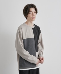 JUNRED | ブロッキングレイヤードクルーネックプルオーバー(その他トップス)